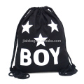 custom eco-friendly school sport backpack cotton drawstring bag